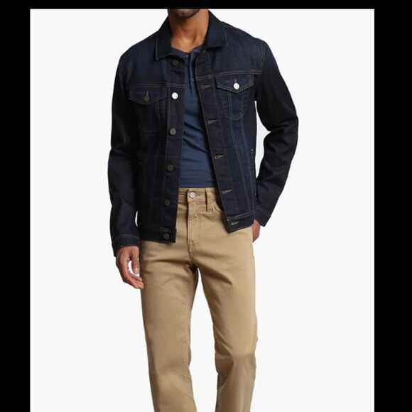 J Crew Classic Denim Jacket in Dark Blue Rinse Wash - Picture 10 of 11